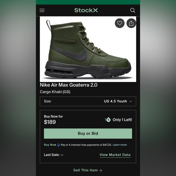 Brand New Nike Goaterra Air Max 2.0 Cargo Khaki - Picture 2 of 10